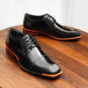 Chaussures Richelieu en cuir pour homme, de haute qualité, formelles, à bout fermé, respirantes, à lacets, haut de gamme, faites à la main, décontractées, intemporelles - Product Image 2