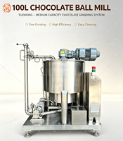 TUORONG 100L Chocolade Verfijnmachine Volledige Chocolade Kogelmolen met Magnetisch Filter voor het malen van Chocolade en Notenjam