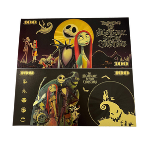 Santa Claus vàng lá tiền giấy đầy màu sắc USD 2 đô la Vàng Tiền giấy với giấy chứng nhận mạ Vàng món quà giáng sinh - Product Image 5