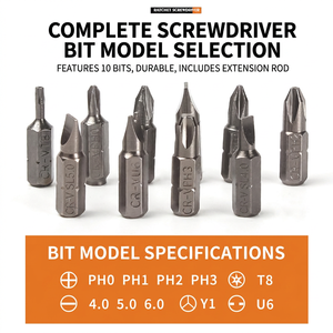 11 In 1 Ratcheting <b>Screwdriver</b> Set With Interchangeable Bits Cross Phillips Head Matte Finish Anti Slip Handle Diy Tools - Product Image 4