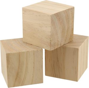 Bloques de Madera <span class=keywords><strong>Pintados</strong></span> Cuadrados de 1.57 Pulgadas con Grabado Educativo, Cubos de Madera con Logotipo Personalizado para Manualidades, Decoración del Hogar - Product Image 1