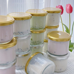 Empty Glass Food Storage Jars Containers With Airtight Tinplate Lid Kitchen Food Containers ForJam Spice Bird's <strong>Nest</strong> - Product Image 6