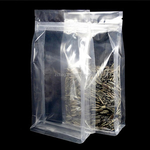 Bolsa de plástico transparente con cierre de cremallera para alimentos secos, bolsa de embalaje para comida de Chocolate, 8oz - Product Image 3