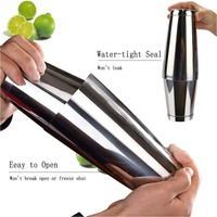 Kit de barman professionnel de luxe avec logo personnalisé, ensemble de shakers à cocktails, matériau en acier inoxydable durable, ensemble de mixologie, base en bambou