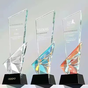 Trophée en cristal personnalisé avec logo 3D imprimé UV, plaque de récompense, souvenir d'entreprise et autres objets artisanaux en cristal - Product Image 1