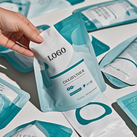 Sachets cosmétiques personnalisés avec logo pour produits de soin de la peau, petits sachets d'échantillons de crème pour le visage mate, sachets biodégradables pour emballages cosmétiques