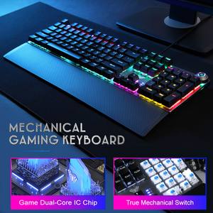 คีย์บอร์ดเกมมิ่งแบบมีสาย F2088 RGB USB Optical Mechanical ปรับแต่งได้ พร้อมสวิตช์หลากสี 104 ปุ่ม - Product Image 2