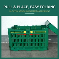 Caisse en plastique PP pliable, empilable et emboîtable HUADING 530*360*315 mm avec base renforcée pour le transport de produits sur de longues distances
