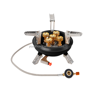 Açık 5 brülör yüksek güç 16000w soba kamp pişirme taşınabilir bütan gaz sobası - Product Image 4