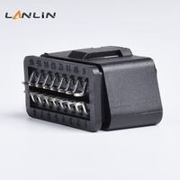 Adaptador de Interfaz de Diagnóstico OBDII Universal de 12V con Conector OBD2 Macho Plegable para Vehículo