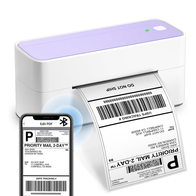 Bluetooth Thermal Shipping Label Printer Wireless Portable Mobile Printer for Shipping Packages