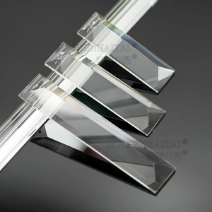 Luminária suspensa retangular transparente k9, lustre cristal prisão - Product Image 3