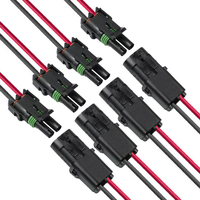 Kabel Konektor Pigtail 15CM 2 Pin Jantan Betina Berjaket PVC Konduktor Tembaga Berlapis Timah untuk Lampu LED Strip