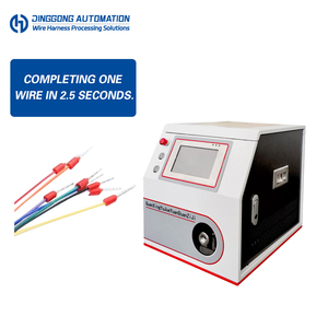 Machine automatique de dénudage, torsion et sertissage de fils Dinggong DG-E01 avec alimentation par bol vibrant, temps de cycle de 2,5 secondes, pour bornes tubulaires - Product Image 1