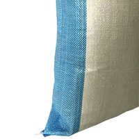 Couleur blanche avec la ligne bleue de marque P sac tissé 50kg 70kg 100kg sac de polypropylène tissé d'emballage de riz de maïs de maïs