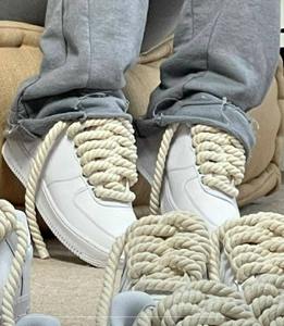 Tali sepatu modis tali putar katun poliester 8mm Populer - Product Image 3