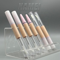 Logo personnalisé Maquillage 2 en 1 Double Tête Lipliner Brillant à Lèvres Tube Conteneur de Maquillage pour les Lèvres de Marque Privée