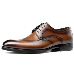 Nouvelles Chaussures Habillées de Luxe pour Hommes en Cuir Véritable Style Italien, Sur Mesure, à Lacets, Rehaussantes, à Bout Pointu, pour Mariage - Product Image 3