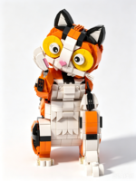Kit de construction chat grimpant mignon, jouet éducatif pour enfants, modèle en plastique DIY personnalisable, objet de collection, cadeau, décoration
