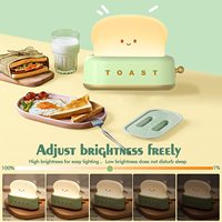 Petite décoration de bureau de chevet Led Rechargeable, jolie lampe grille-pain USB, lampe à Toast à intensité modulable, chambre d'enfants