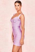 Sesidy Sommer ärmellose lila elegante Frau Midi Bandage lange sexy Abend Freizeit kleid