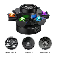 2025 Nouveau Style Bee Eye 6-en-1 Disco Laser Light LED Moving Head Light avec RGBW & UV Couleurs Dmx512 Mode de contrôle pour DJ & KTV