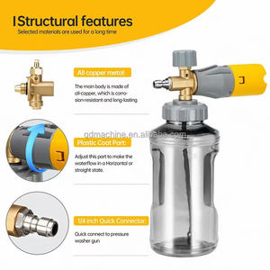 Pulvérisateur de lavage de voiture en laiton à grande bouche avec connecteur rapide de 1/4 ''<span class=keywords><strong>Lance</strong></span> en mousse de neige réglable - Product Image 5