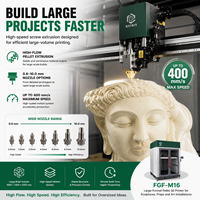 Imprimante 3D à granulés FGF grand format 1600 x 1300 x 1250 mm, machine à plat multi-matériaux pour la sculpture et le prototypage