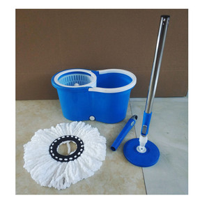 Ensemble serpillière microfibre télescopique rotative à 360° avec seau et plateau en aluminium et acier inoxydable, tête en microfibre durable pour sols <span class=keywords><strong>de</strong></span> <span class=keywords><strong>salle</strong></span> <span class=keywords><strong>de</strong></span> <span class=keywords><strong>bain</strong></span> - Product Image 2