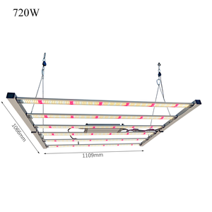 Lampe de culture LED pliable à spectre complet B-720W LM281B 6 barres 2,55 µmol/<span class=keywords><strong>J</strong></span>, indice de protection IP54, garantie 3 ans pour les puces, pour étagère de culture - Product Image 3