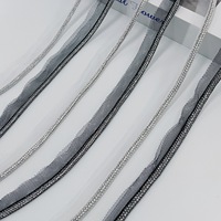 Kustom kawat berlian imitasi renda kristal 5mm berlian imitasi tali Strip hitam kabel berlian imitasi tali bulat sabuk Trim