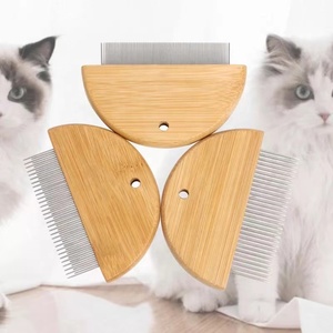 Brosse Double face en acier inoxydable à tête demi-ronde pour chat et chien, peigne de Massage pour animaux de compagnie, prix compétitif, peigne à puces pour animaux de compagnie, offre spéciale - Product Image 2