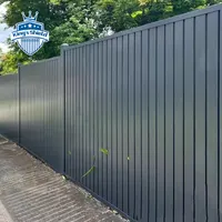 Paneles de valla de jardín de alta calidad, material de privacidad decorativo al aire libre, listón horizontal de metal y aluminio