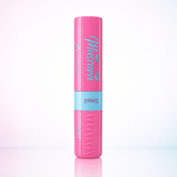Mascara allongeant rose vif en gros, tube personnalisé OEM, formule résistante à la transpiration, emballage en coffret cadeau