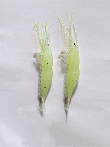 Crochet de leurre souple de haute qualité 8cm appâts de crevettes bioniques avec PVC lumineux pour la pêche au bar et à la morue - Product Image 4