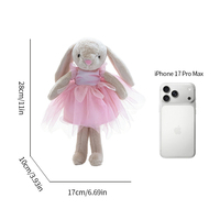 Jouet en peluche mignon, lapin en tutu, ours en peluche, poupée en peluche, design personnalisé, lot de 4 pièces, cadeau d'anniversaire pour petite fille, vente en gros