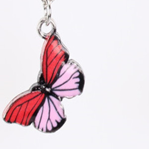 Collar de mariposa con cadena gruesa, cadena para clavícula, colgante de siete colores, uso diario - Product Image 5