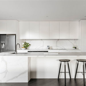 Armoires de cuisine modernes en pierre de quartz, peinture deux composants, laque, meubles de cuisine, ensemble de meubles de cuisine - Product Image 2