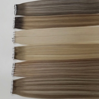 Extensions de cheveux Remy Lesttyhair de haute qualité, volume soyeux, lisses et ondulés, double trame, résistantes à la chute, teintes couleur cendre, cheveux russes