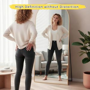 Full Length <b>Mirror</b> 71x30 Arched Aluminum Alloy Frame <b>Wall</b> Mountable Tempered Glass Durable 6.0mm Thick Minimalist Design Home - Product Image 4