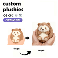 Porte-clés en peluche super doux hérisson personnalisé en usine, brodé, taille 10 cm, design unisexe populaire pour enfants