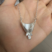 Nouveau collier créatif miniature pour arrangements floraux, pendentif bouquet tendance, accessoires de luxe légers