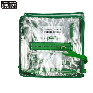 अनुकूलन 40L स्पष्ट मतदान जिपर बैग पीवीसी प्लास्टिक मतदान बॉक्स बैग के लिए चुनाव मतदान