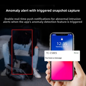 Caméra IP Taindy 8MP extérieure, vision nocturne IR 80m, détection AI humaine/véhicule, PoE, IP67, résistante aux intempéries, compatible NVR, 1/2.8CMOS - Product Image 3