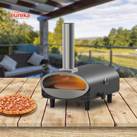 Four à pizza rotatif en acier inoxydable de 12 pouces pour l'intérieur et l'extérieur avec combo gaz-granulés
