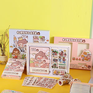 Caja de diario personalizada A5, kit de diario, juego de papelería, Pu Funda de cuero, cuaderno con hebilla magnética colorida, juego de diario <span class=keywords><strong>para</strong></span> <span class=keywords><strong>adolescentes</strong></span> - Product Image 1