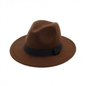 Chapeau Panama Souple Unisexe X3011 en Feutre de Laine avec Ruban et Boucle, Taille Ajustable, Chapeau Fedora Formel Décoré de Corde - Product Image 4