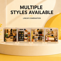 Nouveau produit : Maison miniature à construire soi-même, puzzle 3D, ensemble de maison de poupée avec éclairage LED, modèle miniature de maison, scènes de la vie quotidienne en miniature