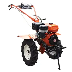 multi-function cultivator front rotary gasoline Power Tiller Big Tube Wheels Mini tractor for sale