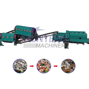 Separador balístico para máquina de classificação de resíduos msw, equipamento de triagem de lixo, tambor rotativo, estação de tratamento de resíduos domésticos